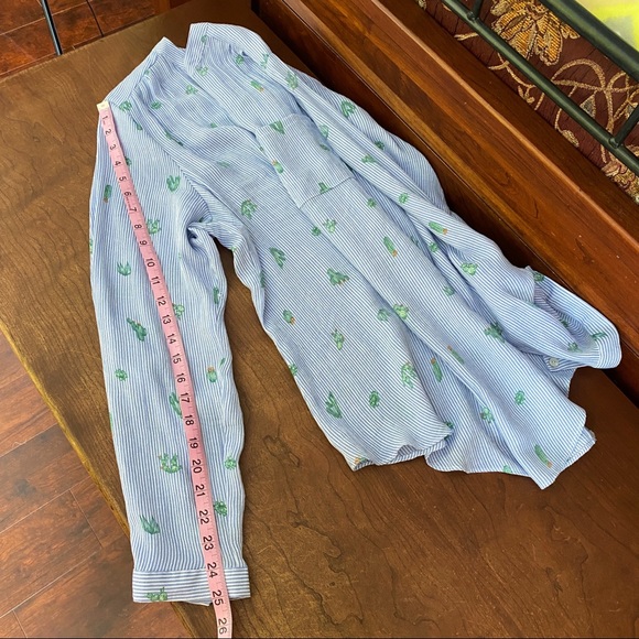 ZAC & RAHEL Blue Striped Button Down Shirt - Picture 14 of 15